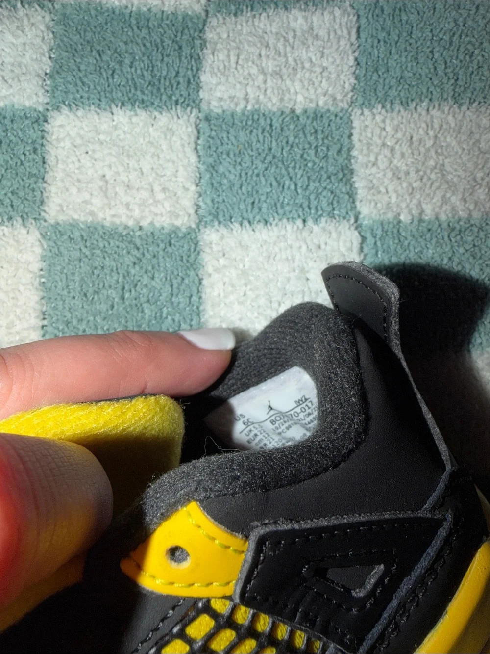 Brand New in Box Nike Jordan Toddler Black and Yellow Sneakers Size 6c